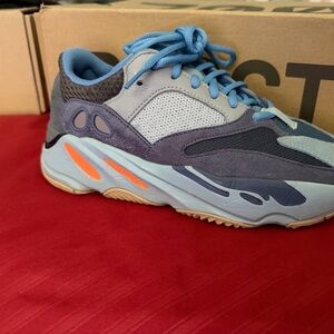 Yeezy Blue and Orange Sneakers